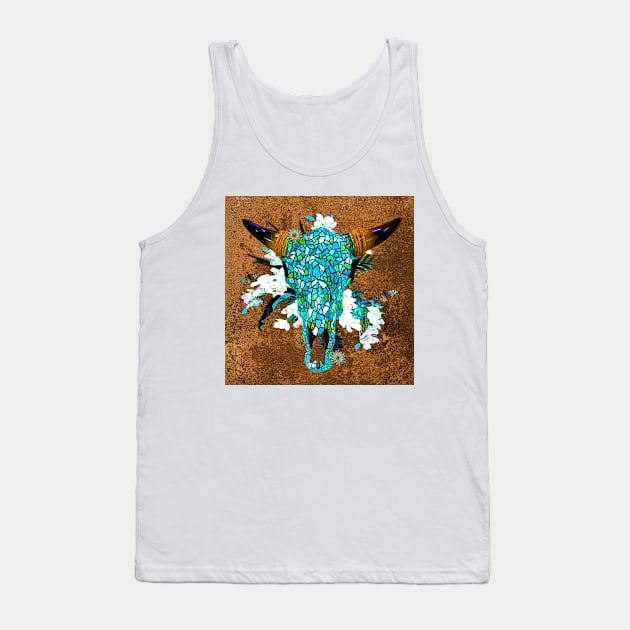 SKULLS AND FLOWERS Tank Top by Overthetopsm